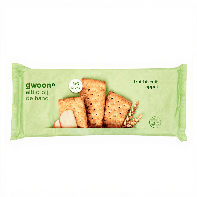 G'woon Fruit Biscuit Appel - 218 g