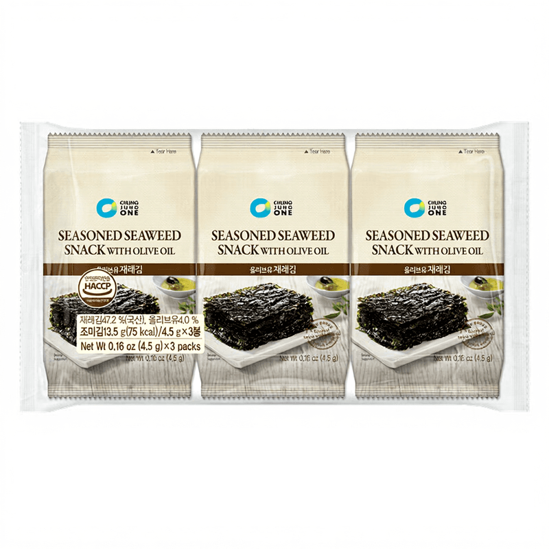 Chung Jung One CJW Zeewiersnack met olijfolie 4.5 g*3