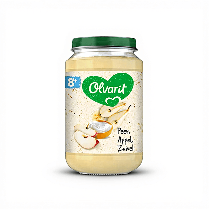 OLVARIT Fruit Snack 8maanden+ Peer Appel Yogurt 200 gr