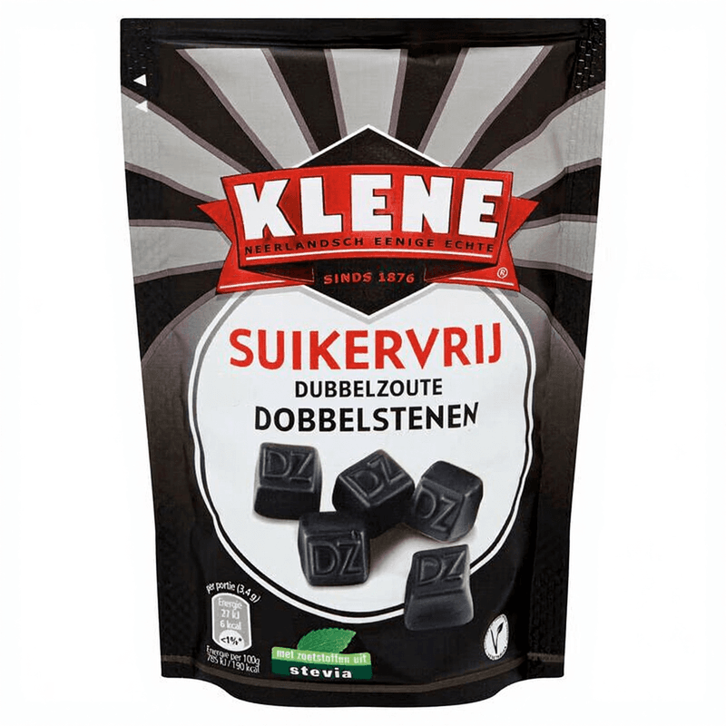 Klene Suikervrij Dubbel Gezouten Dobbelstenen - 110 g, Suikervrij