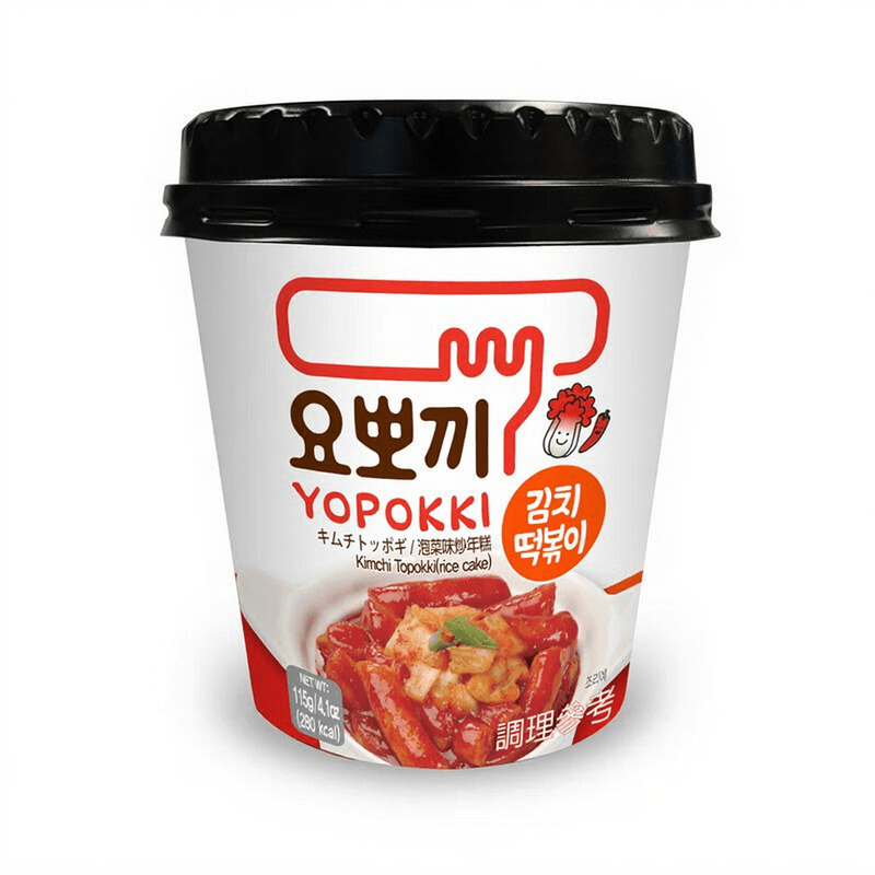 Yopokki Koreaanse Instant Rijstcake Sticks Kimchi Smaak - 115 g