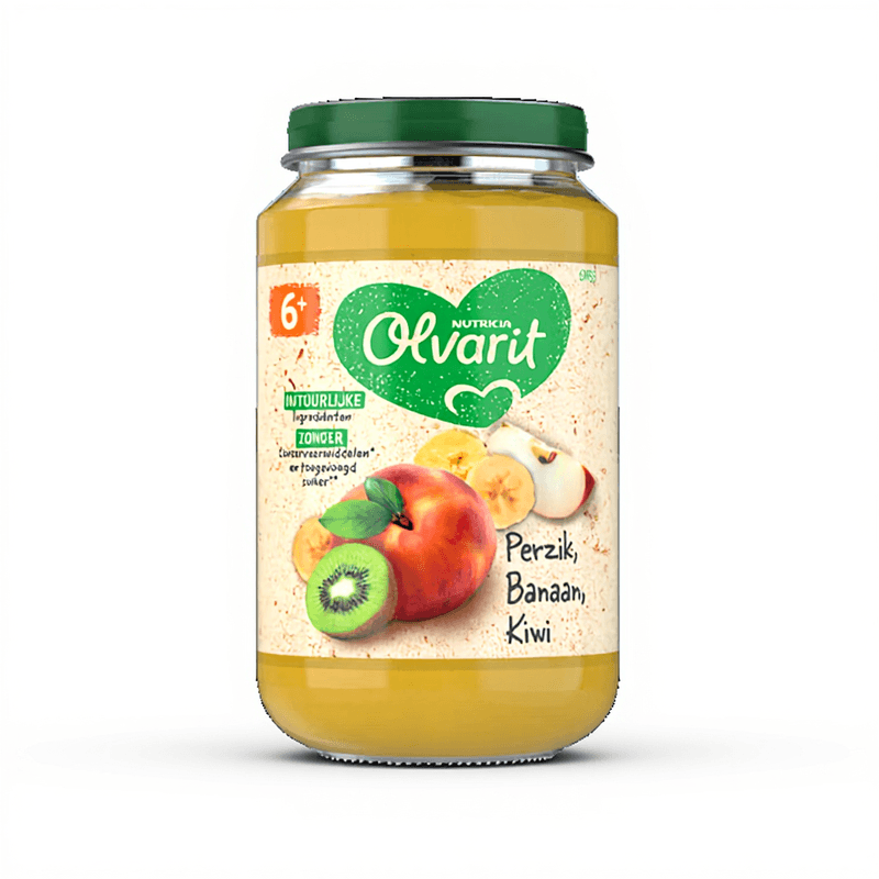 OLVARIT Fruithapje 6maanden+ Perzik Banaan Kiwi 200gr