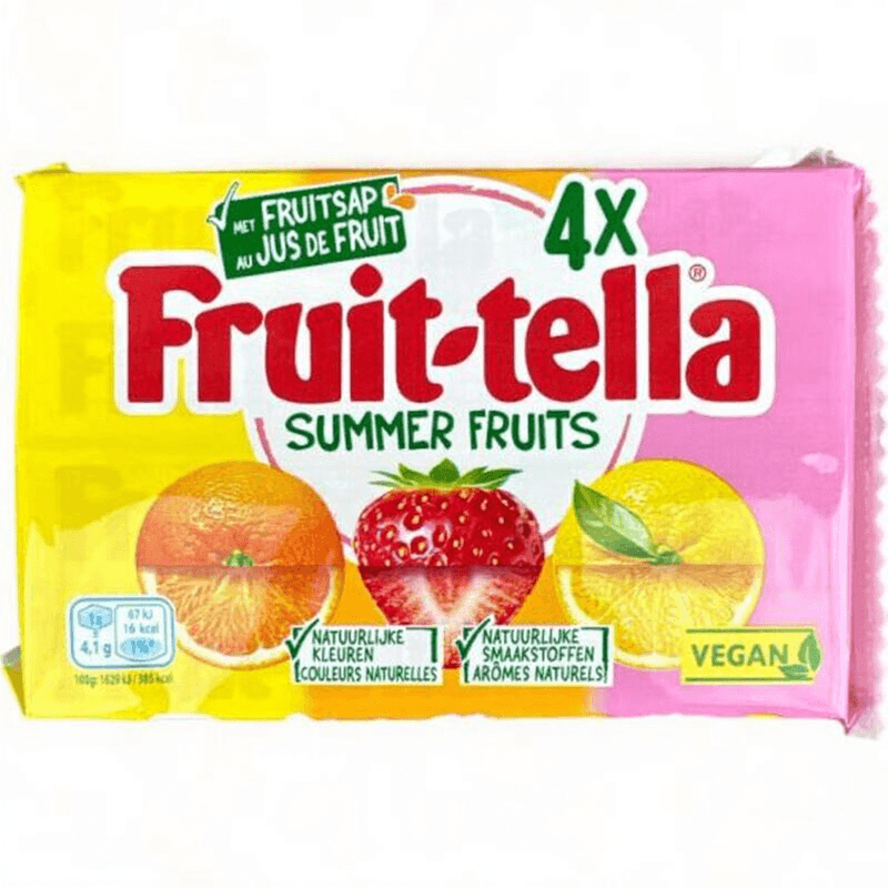 Fruit-Tella Zomerfruit - 4 stuks, 41 g