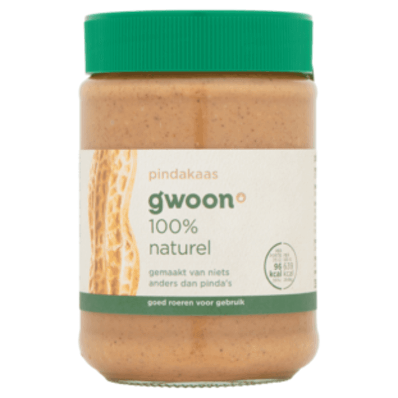 G'woon Pindakaas 100% Natuurlijk - 350 g