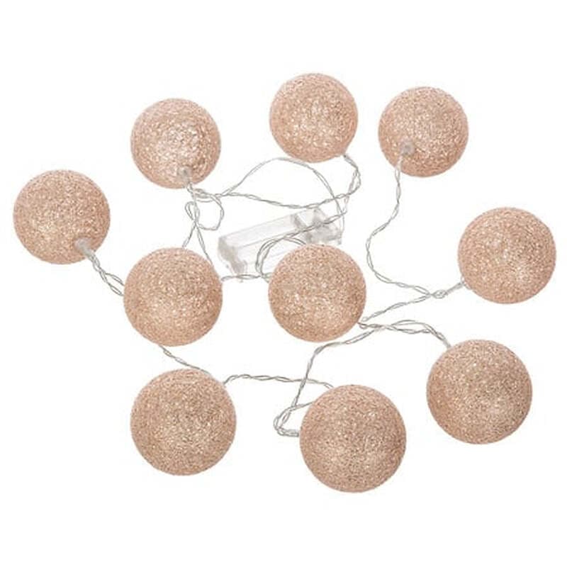 Atmosphera LED Slinger Decoratieve Verlichting - 10 Ballen, Roze, 165 x 5,8 x 5,8 cm