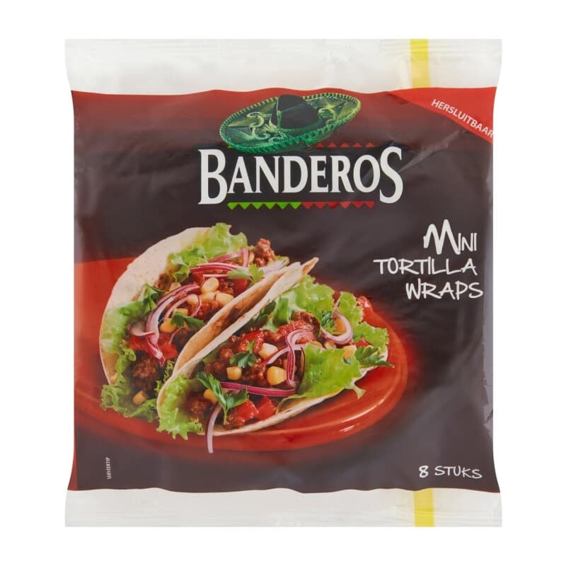 Banderos Mini Tortilla Wraps Naturel 8 st