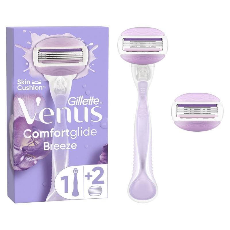 Venus Comfortglide Breeze Scheermes 1 Handvat + 2 Comfortglide Mesjes