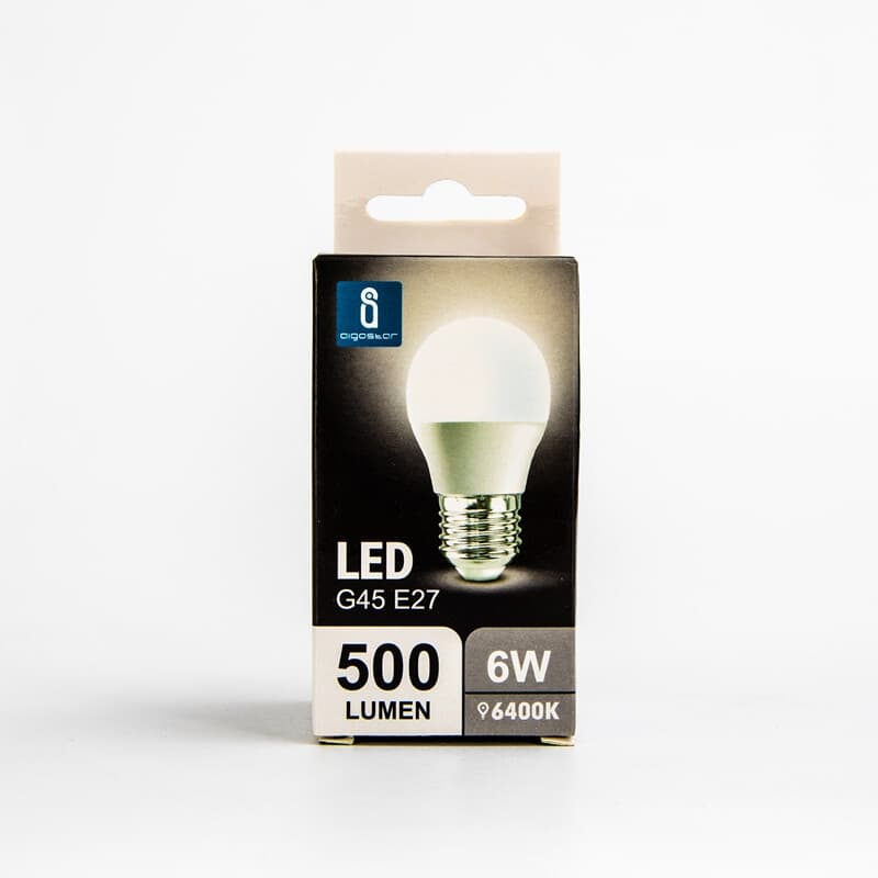 Aigostar LED-lamp A5 G45 brede stralingshoek E27 6 W 6400 K doosverpakking