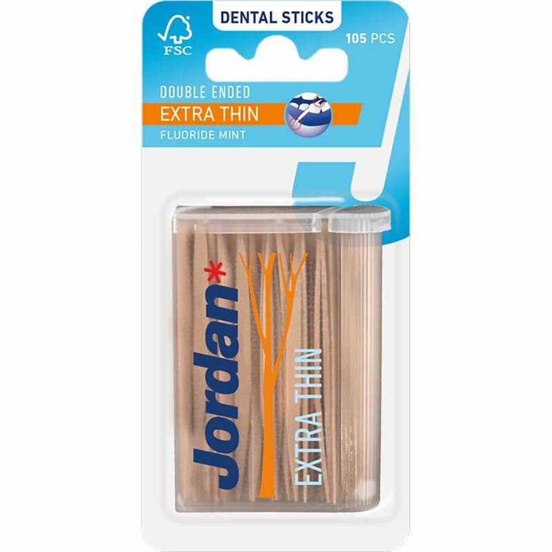 Jordan - Dental Sticks - Extra dunne tandenstokers - 105 Stokers
