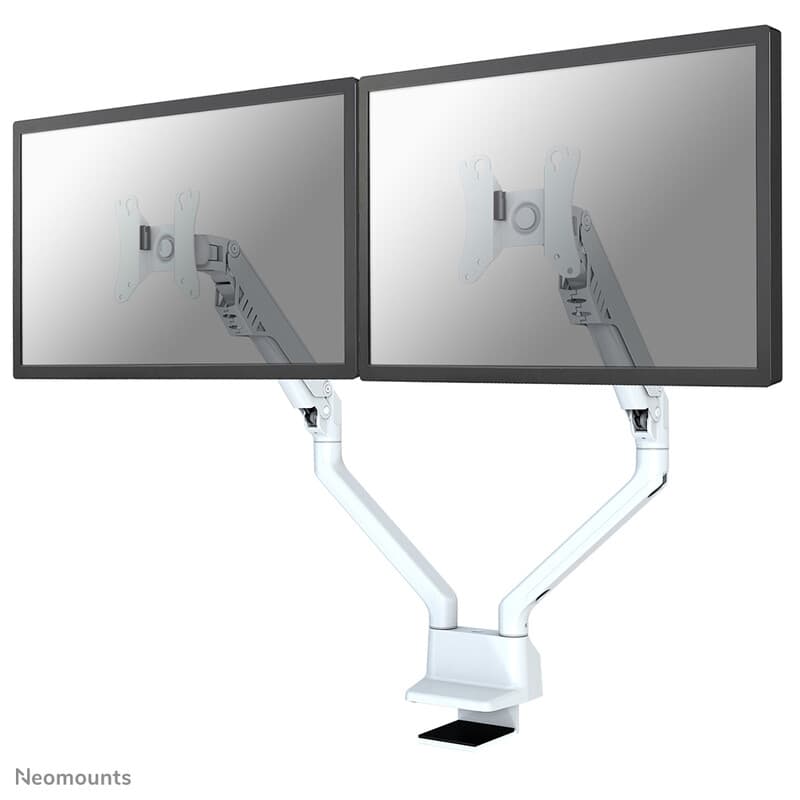 Neomounts FPMA-D750DWHITE2 Monitorarm 2 schermen - 10-32" - 2-8 kg/scherm - gasveer - 180°-stop - Topfix - wit