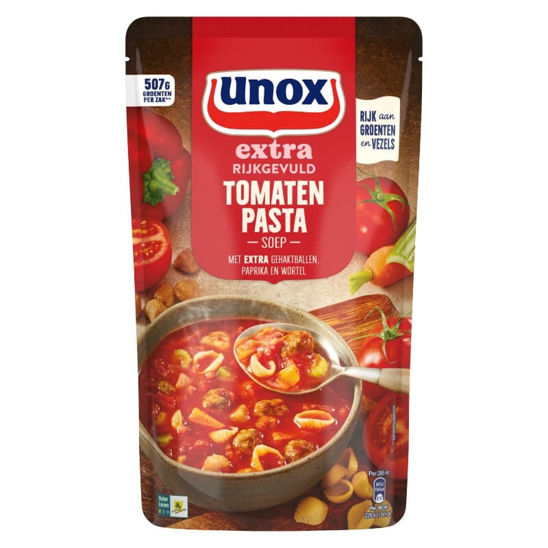 Unox Rijke Tomaat Pasta Soep - 570 ml
