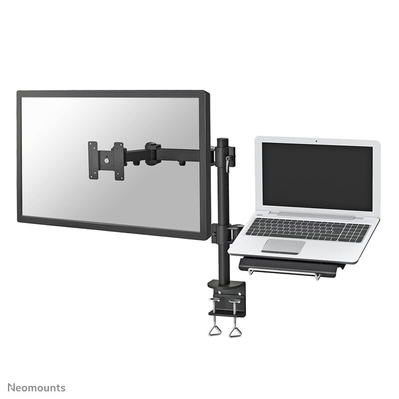 Neomounts FPMA-D960NOTEBOOK Monitorarm 1 scherm met laptophouder 10-27" - 0-10 kg - zwart