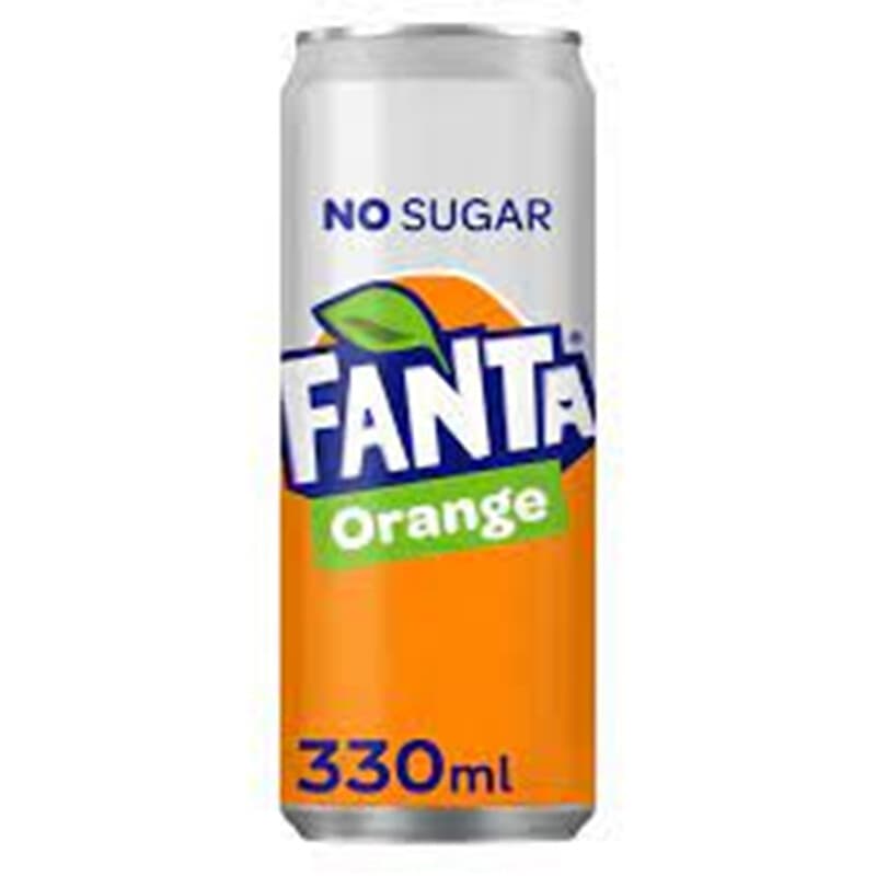Fanta Orange Zero Sugar Soda - 330 ml