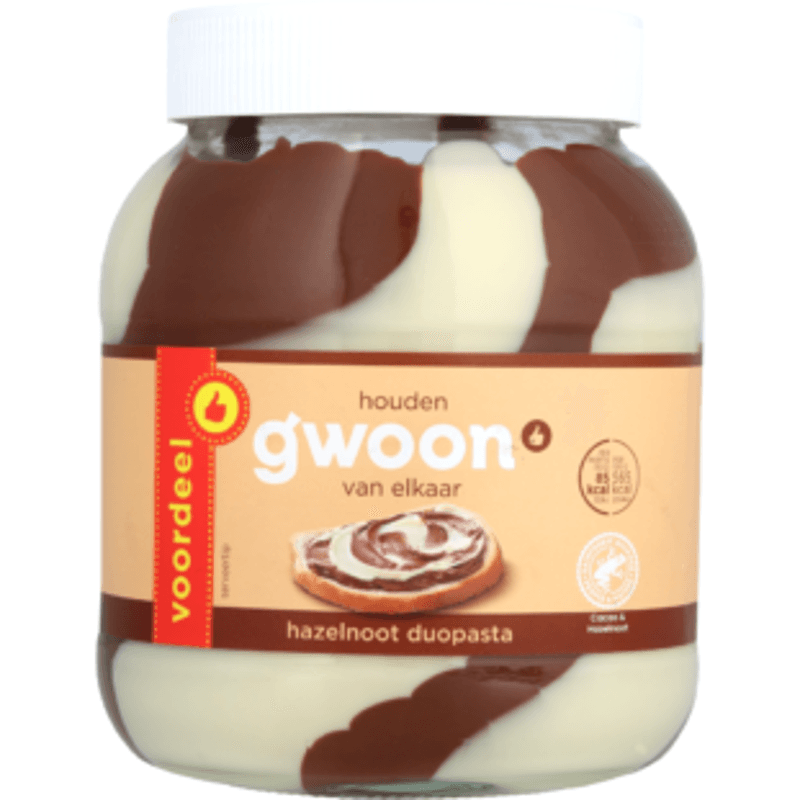 G'woon Duo Hazelnootpasta - 750 g