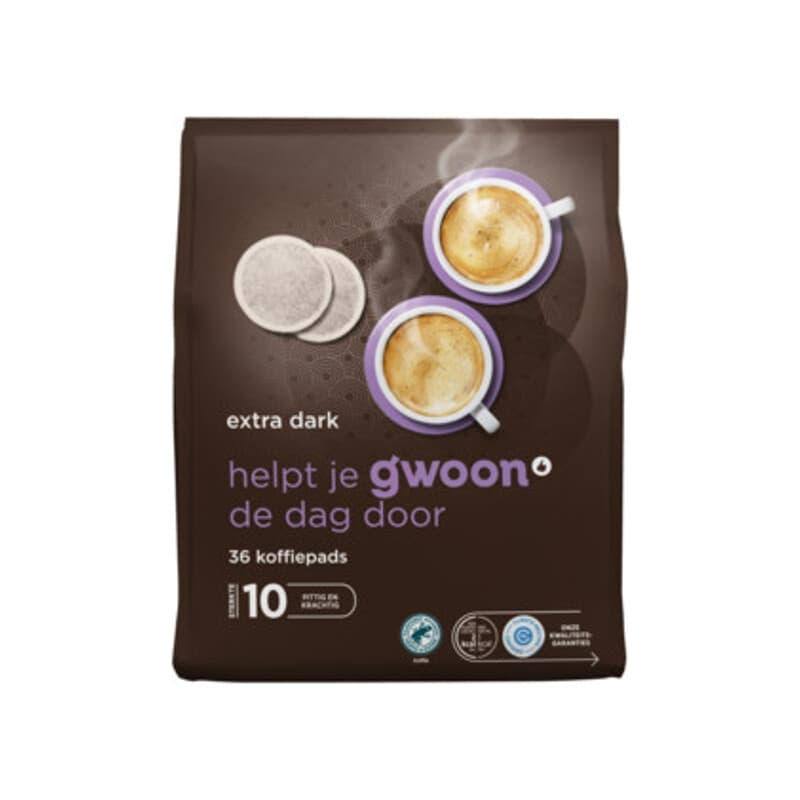 G'woon Extra Donker Gebrande Koffiepads - 36 pcs