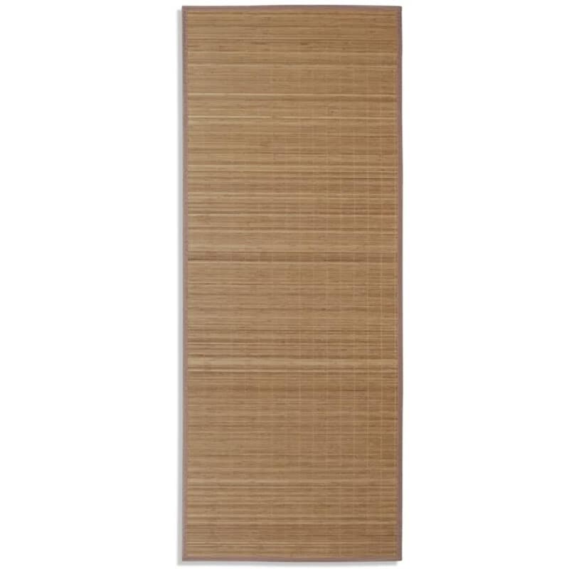 vidaXL Bamboe Rechthoekig Tapijt - Bruin, 80 x 200 cm
