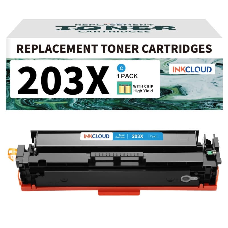 inkcloud 203X/203A Tonercartridges voor HP CF540X/CF540A M281fdw M254dw 1 Cyaan