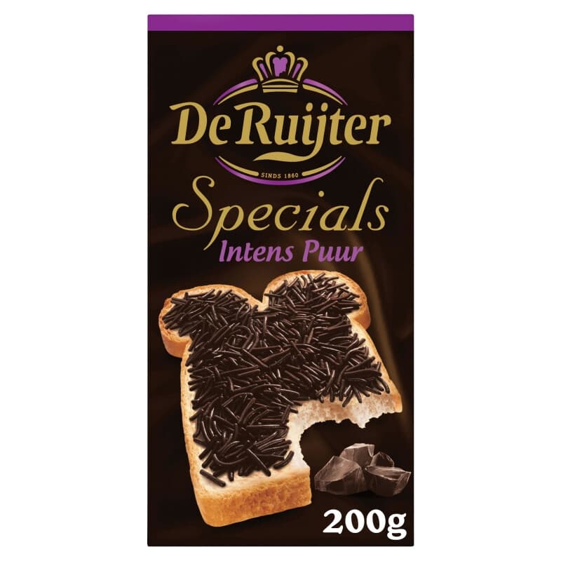 De Ruijter Intense Pure Chocolate Sprinkles - 200 g