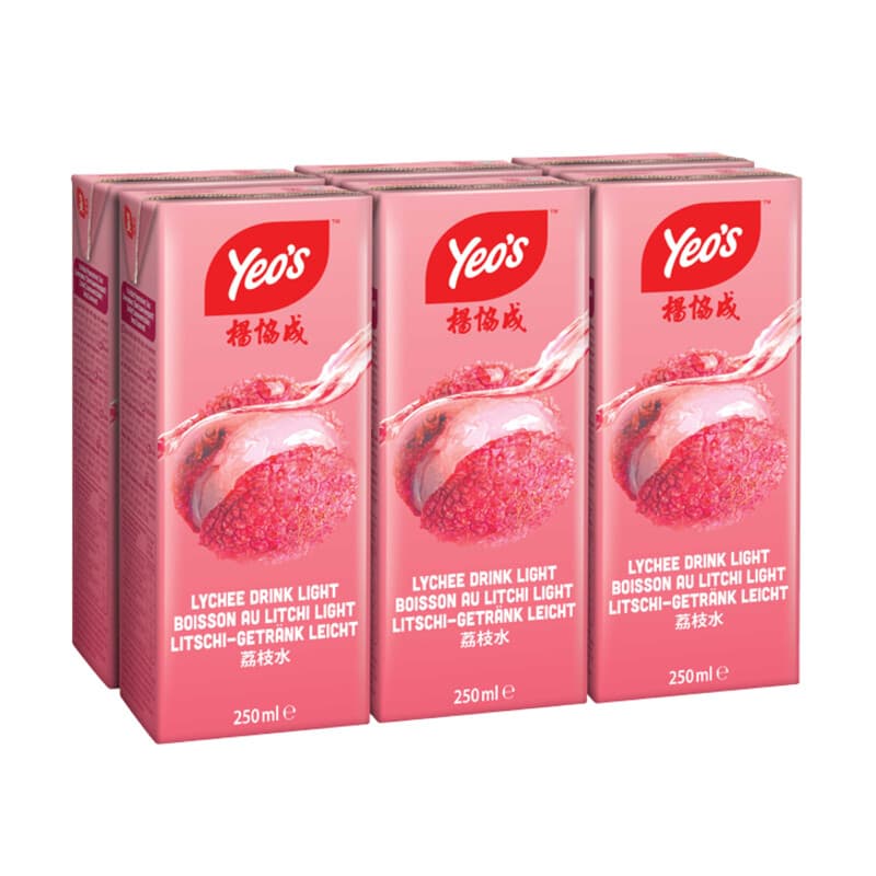 Yeo's Lycheedrank 6 x 250 ml