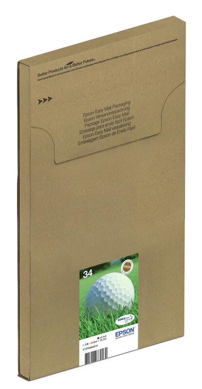 Epson Golf ball multipack 4 kleuren, 34 cartridges, DURABrite Ultra inkt EasyMail