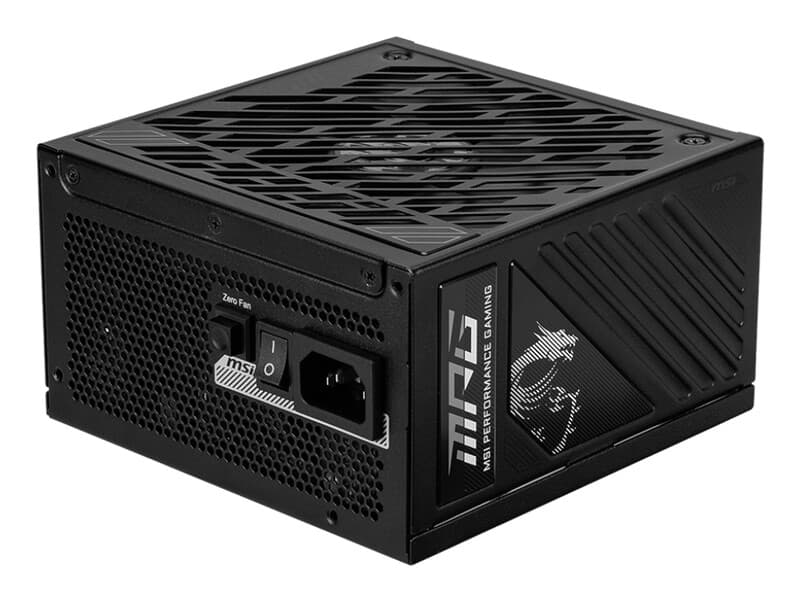 MSI MPG A850GS PCIE5 voeding 850 W 24-pens ATX zwart
