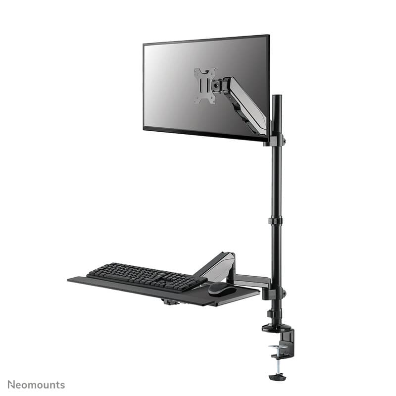Neomounts DS90-325BL1 Zit-sta werkstation bureau 1 scherm - 17-32" - 1-9 kg (curved 6 kg) - gasveer - zwart