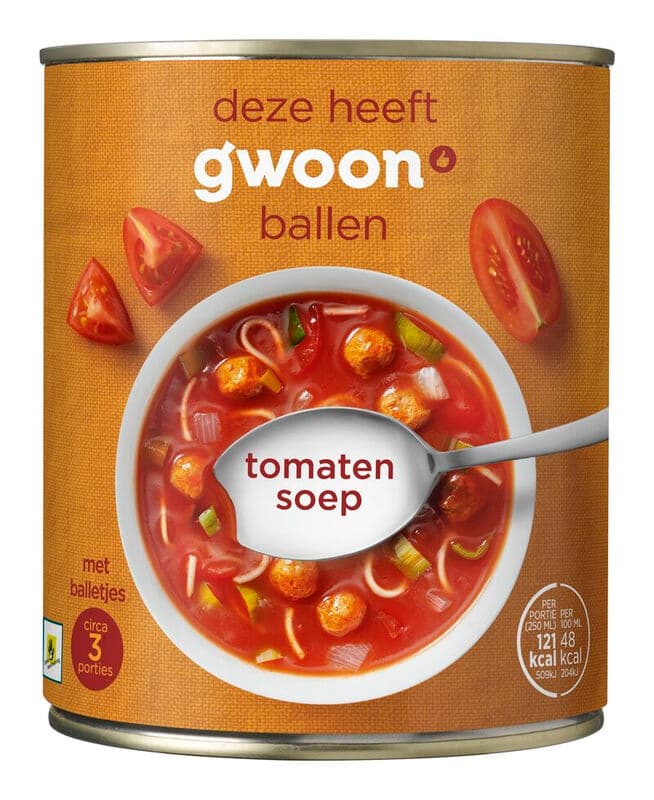 G'woon Tomatensoep Met Gehaktballen - 800 ml