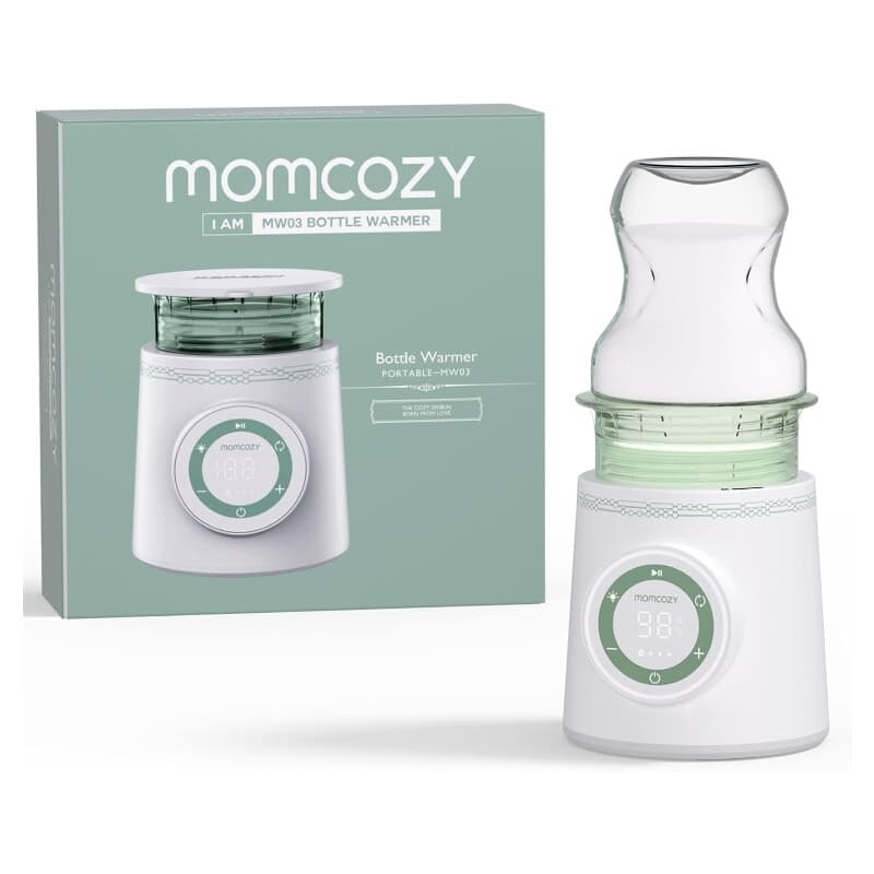 Momcozy onderweg draagbare flessenwarmer, dubbel lekvrij, USB-oplaadbaar, geschikt voor diverse merken