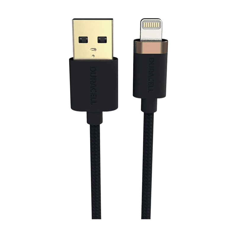 Duracell USB7022A Lightning-kabel Zwart