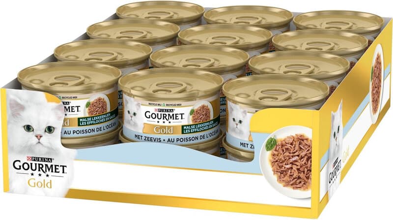 Gourmet Gold Kattenvoer Zachte Snacks met Zeevis 24x85 g