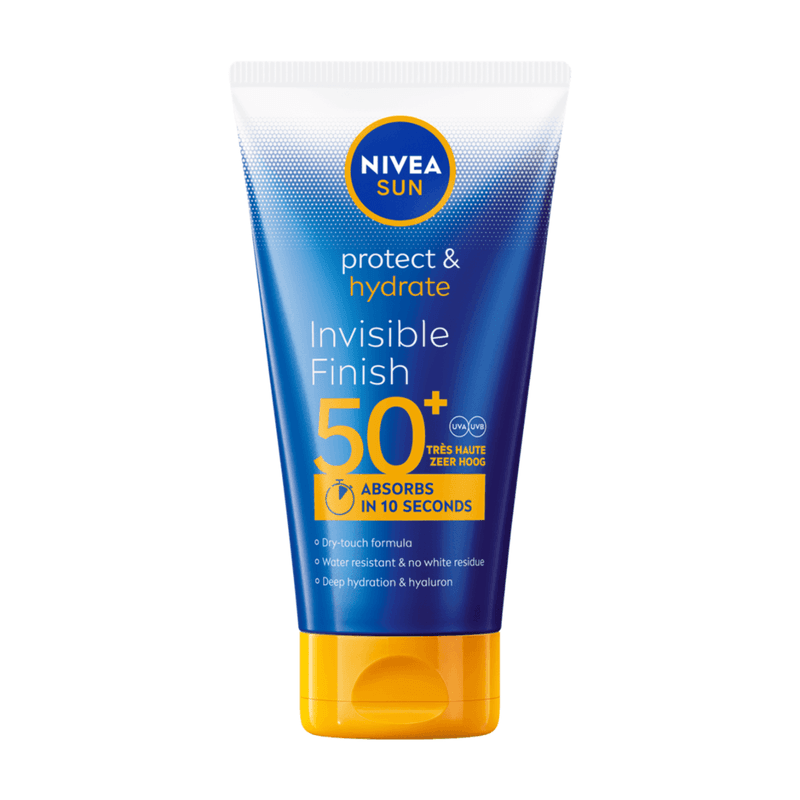 NIVEA SUN Protect & Hydrate Invisible Finish Zonnebrand - SPF50+ - Zonnebrandcreme - Crème Trekt Snel in - 150ML