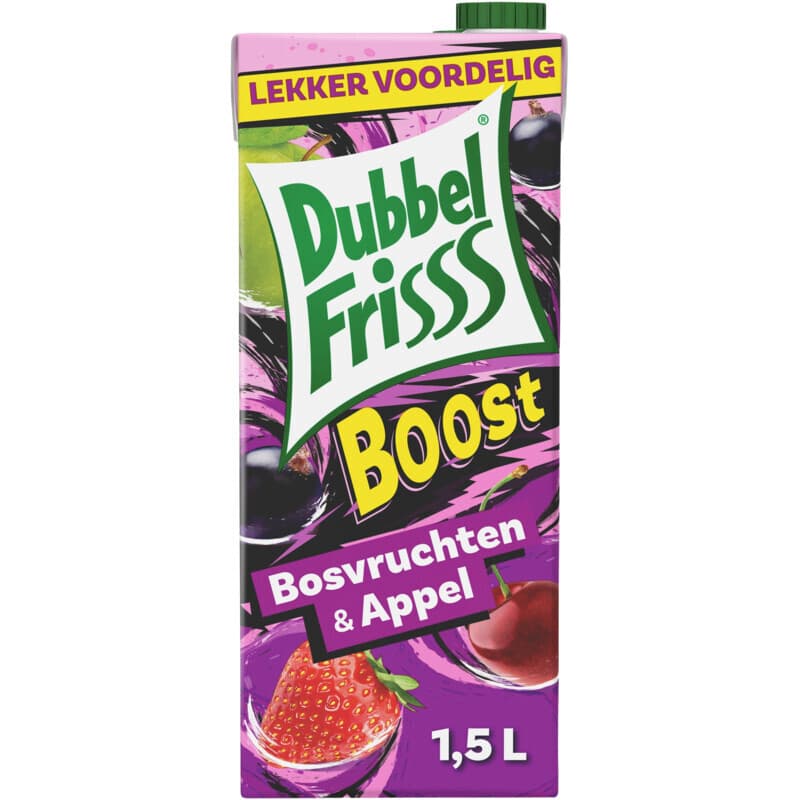 DubbelFrisss Boost Bosvrucht Appelsap - 1.5 L