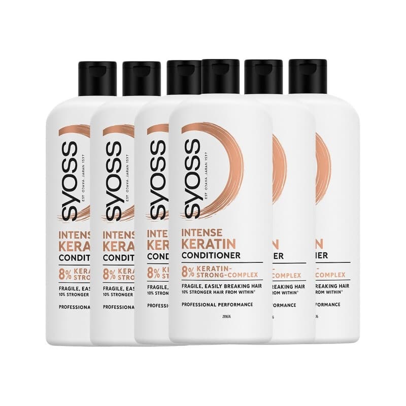 Syoss Conditioner Intense Keratin - 6 x 440 ml - Voordeelverpakking