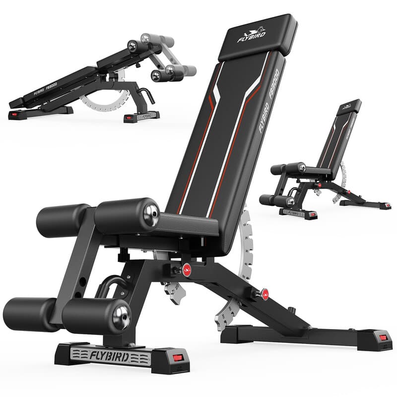 FLYBIRD FB-2000 - Haltersbank - 544 kg draagvermogen - 15 hoeken verstelbaar - Opvouwbare thuisfitness