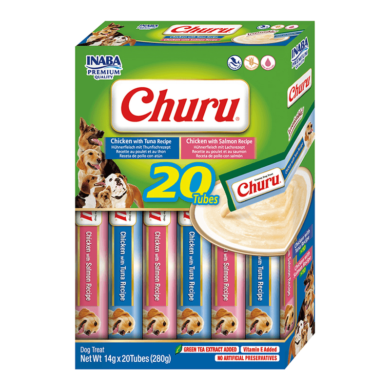 Inaba Churu Puree Multipack 20x14 g - Hondensnacks - Kip&Zeevis
