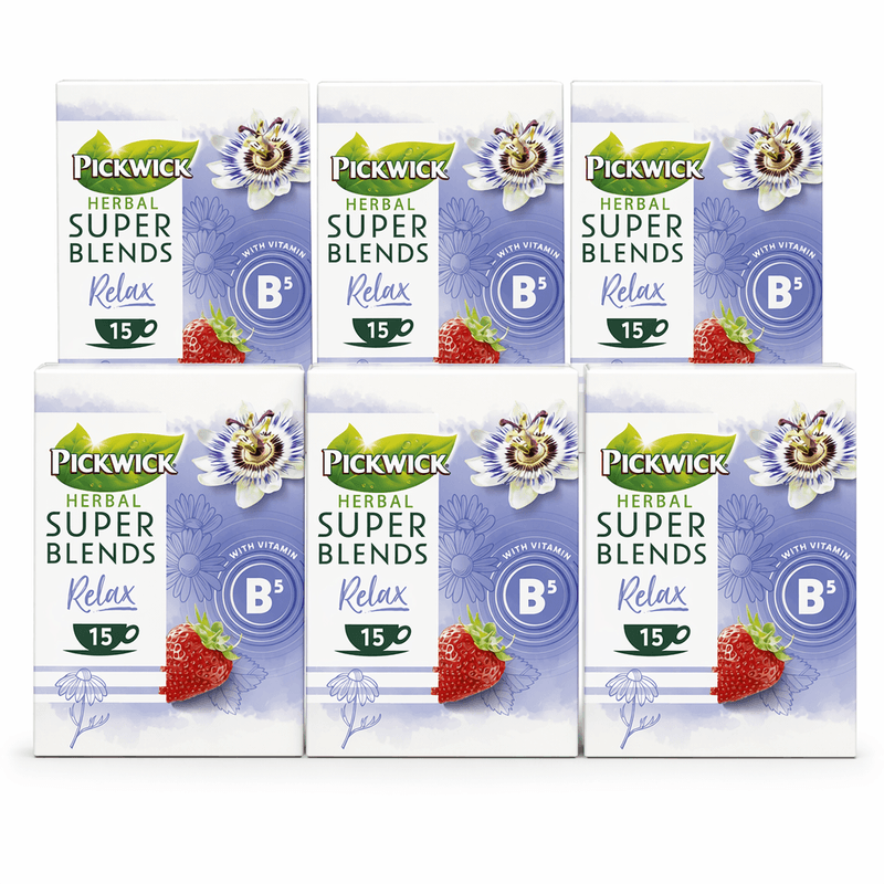 Pickwick Super Blends Relax Kruidenthee - 6 x 15 stuks