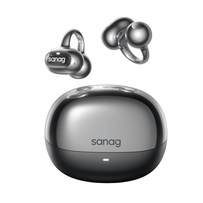 Sanag S8S Ultra Oorclip Bluetooth-hoofdtelefoon met botgeleiding, open-back ontwerp en AI-sportmodus