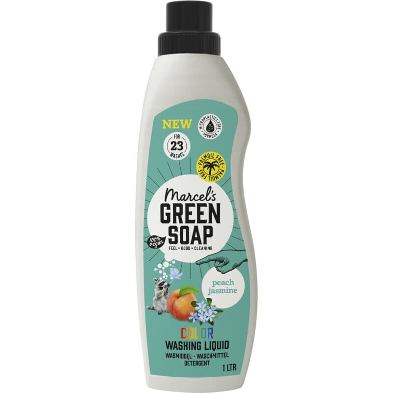 Marcel's GREEN SOAP wasmiddel kleur perzik&jasmijn 1 L