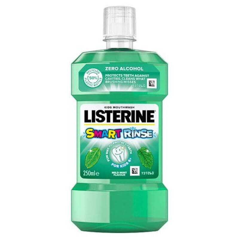 Listerine mondspoeling 250 ml Smart Rinse voor kinderen milde munt