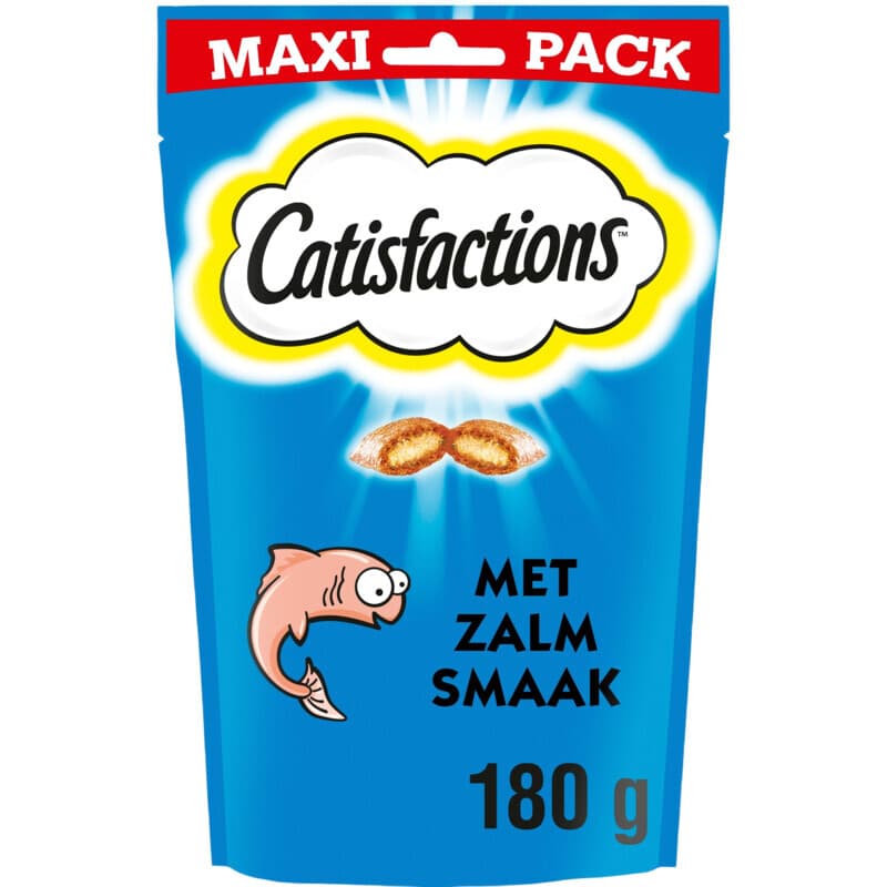 Catisfaction kattensnoepjes - zalm - adult - 1x 180 gram