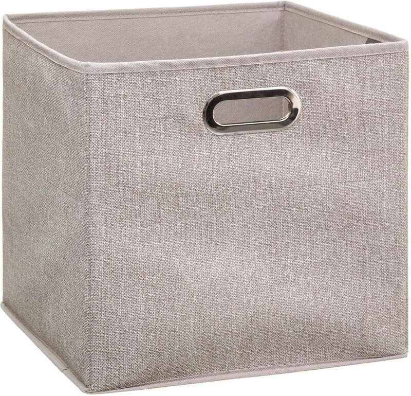 5five Linnen opbergdoos - Beige, 31 x 31 cm