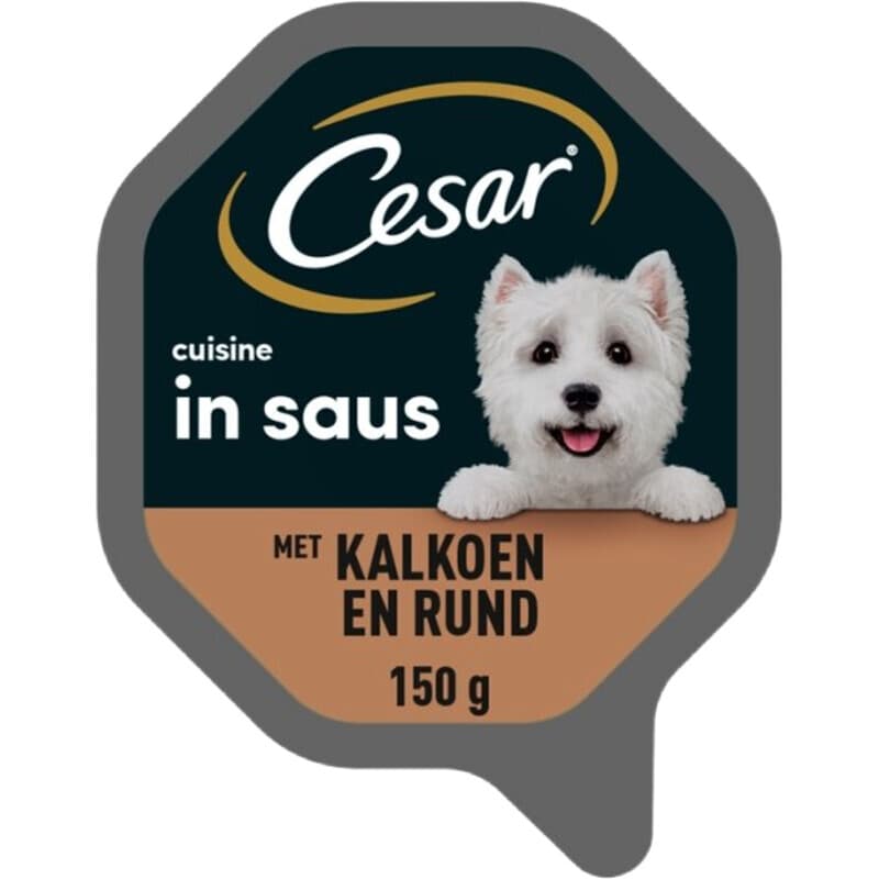 Cesar Premium Hondenvoer Kalkoen&Rund Hoog Eiwit 150g