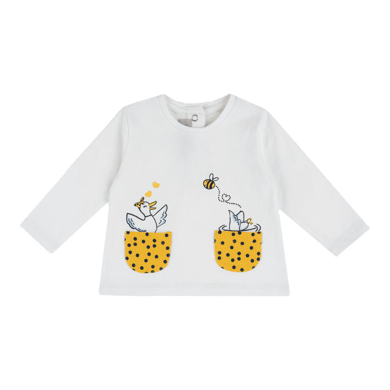 CHICCO - sweatshirts - langarm-T-shirt - maat 74 - wit