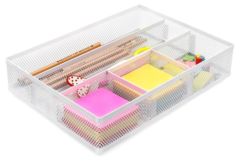 Senhoglb Mesh Drawer Organiser Tray, wit, nieuwjaarsaanbieding, top cadeau-ideeën