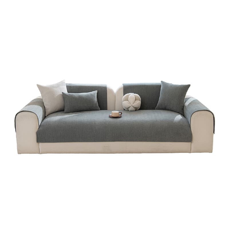 ochama Enkeldelig Sofahoes voor Zitgedeelte, sofa beschermer, antislip bankhoes, 70×150cm - Grijs