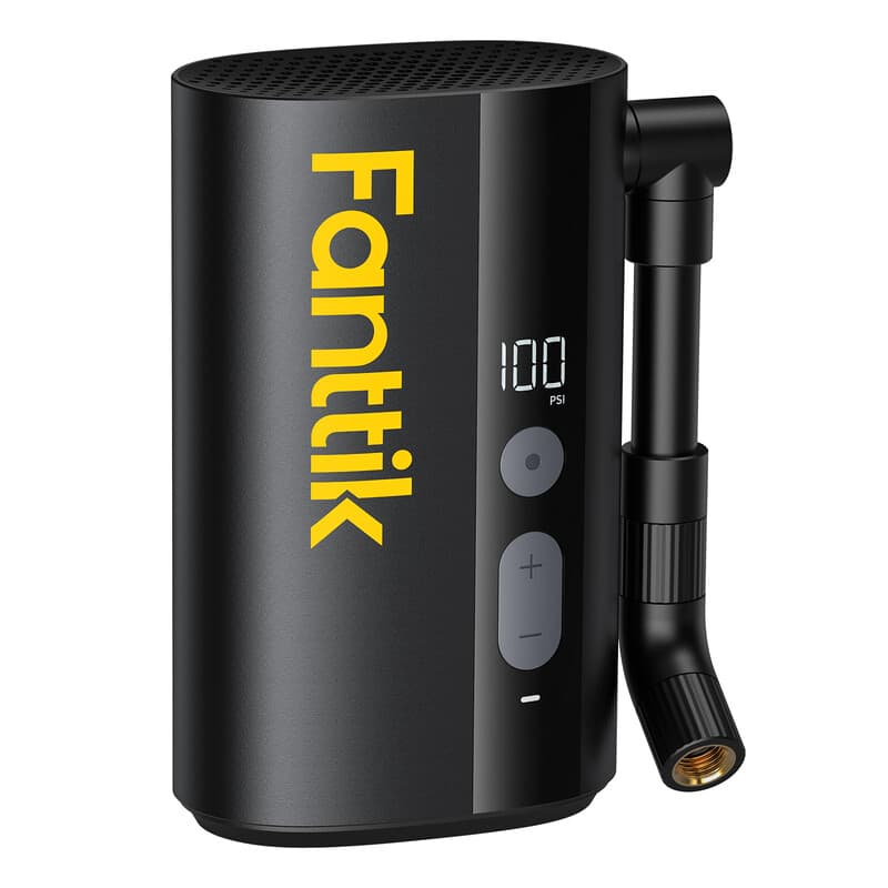 Fanttik X9 Ace mini-fietspomp, 32s snel opblaasbaar met manometer, 150 psi elektrische luchtompomp met Presta- en Schrader-knop, geschikt voor mountainbike, roombike, e-bike, MTB