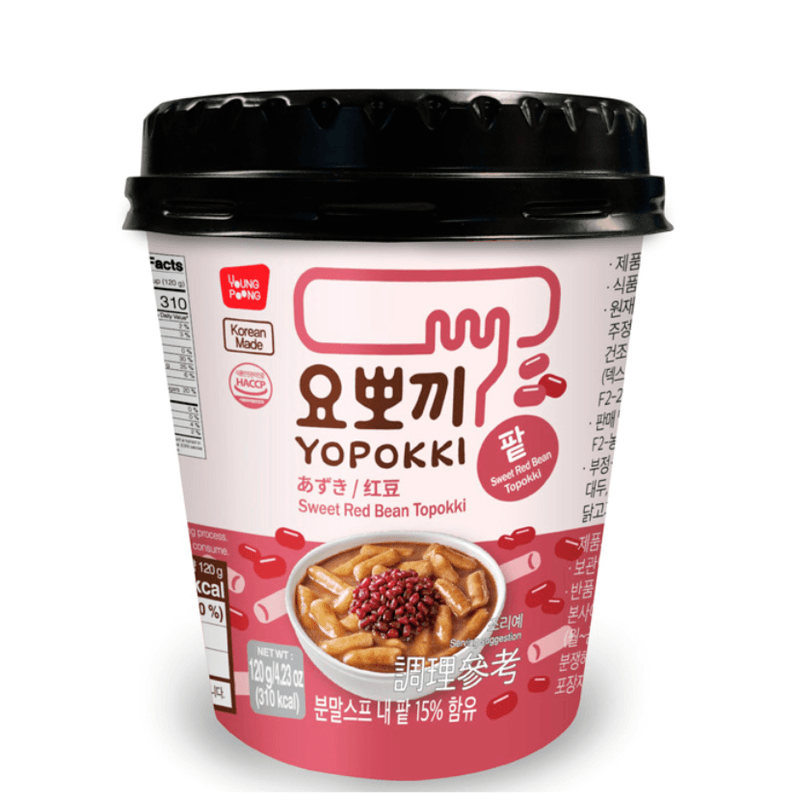 Yopokki rijstcakebeker rode boon 120 g