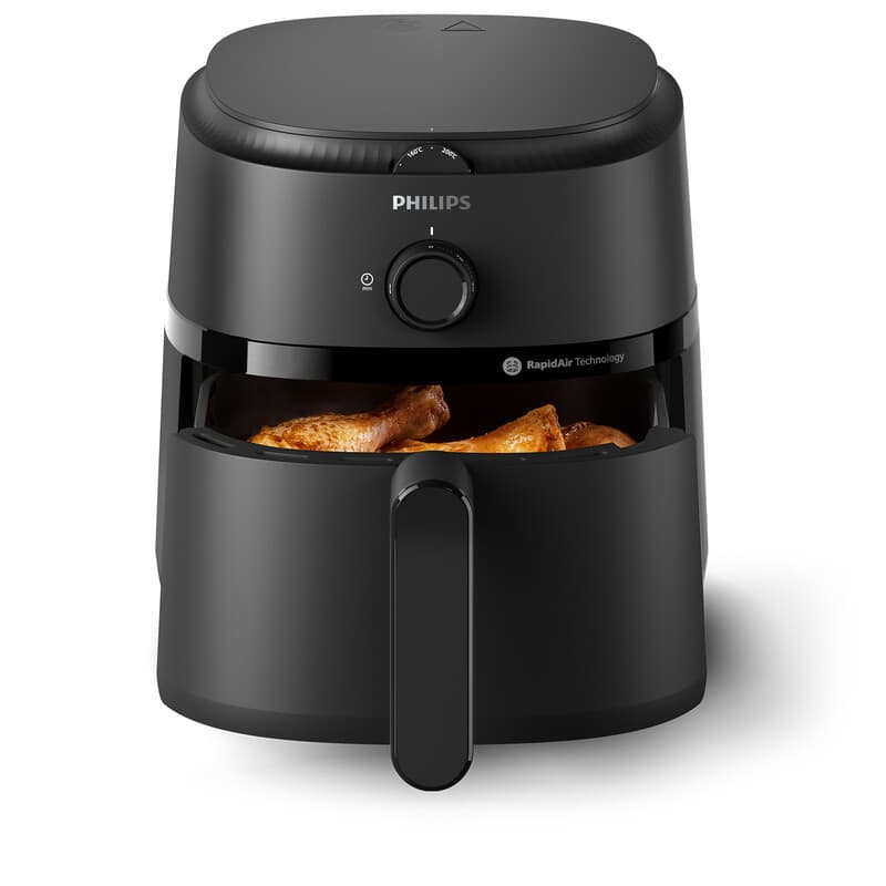 Philips 1000 Series Airfryer - NA120/00 - Draaiknopbediening - 4.2L - Tot 4 Personen - Zwart