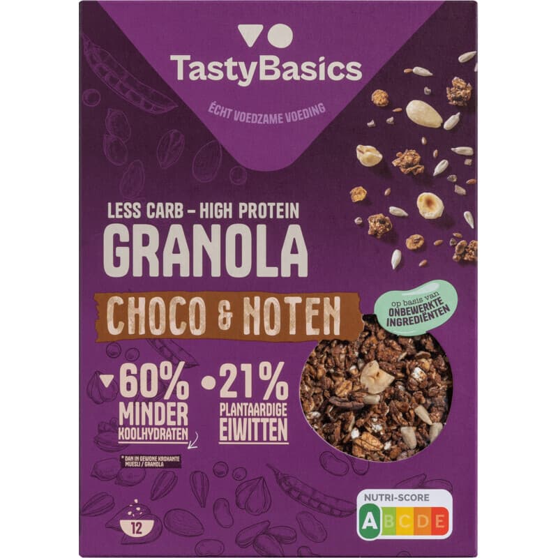 TastyBasics Granola Chocolade&Noten - 350 g