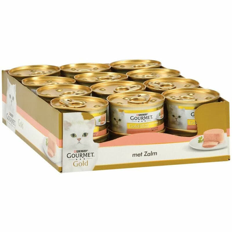 Gourmet Gold Zalm Mousse Kattenvoer 24x85 g
